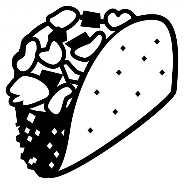 Taco Emoji coloring page image