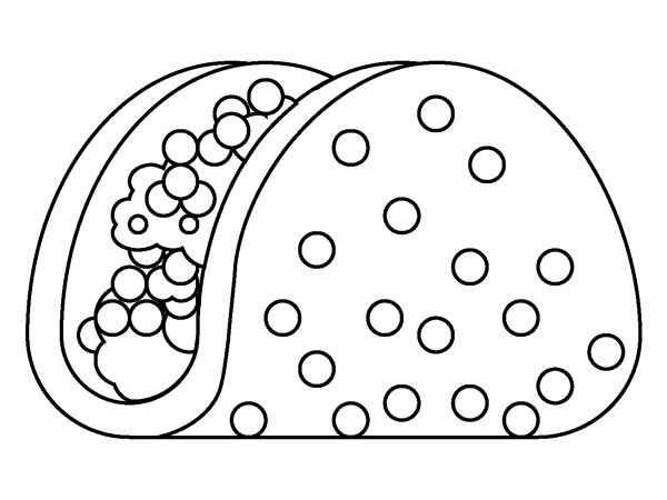 Taco Emoji coloring page image