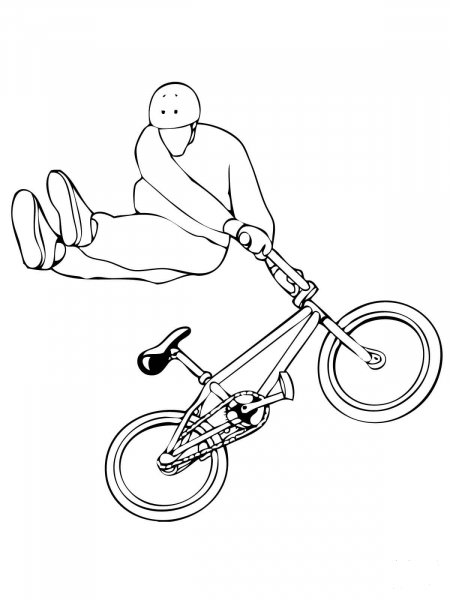 Tail Whip BMX coloring page image