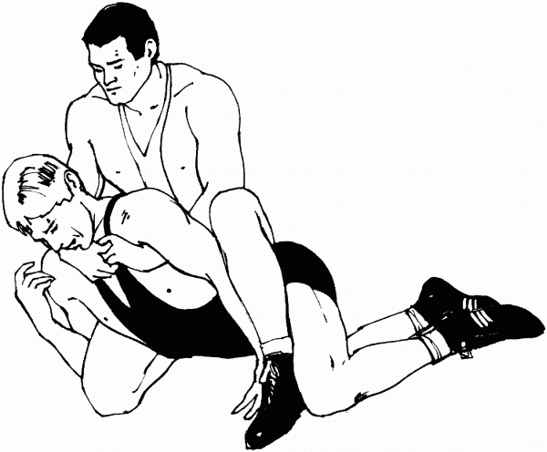 Takedown in Greco Roman Wrestling coloring page image