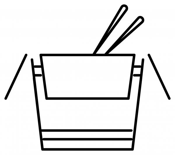 Takeout Box Emoji coloring page image