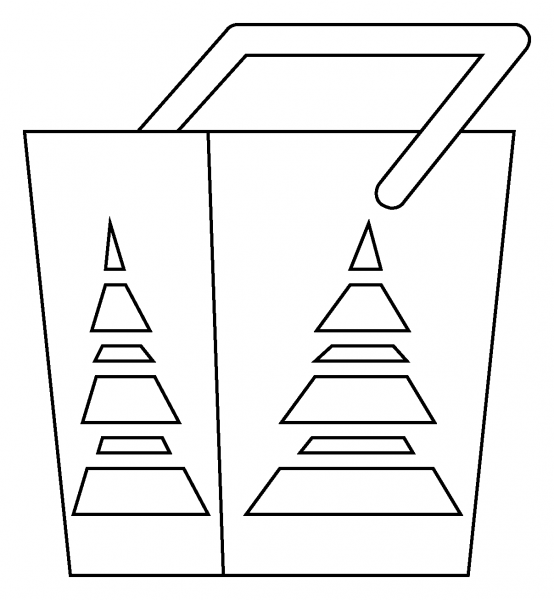 Takeout Box Emoji coloring page image