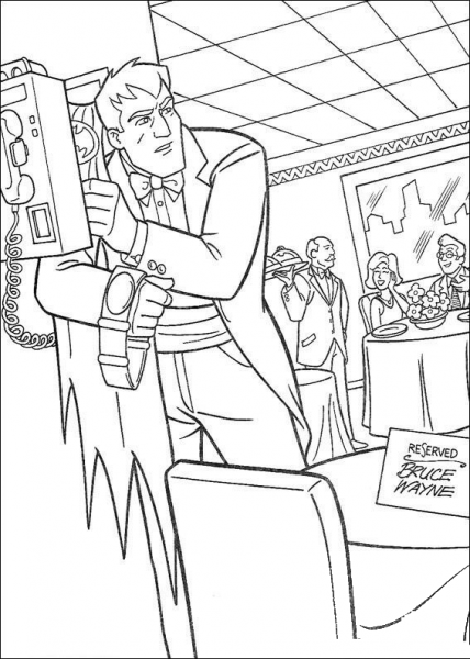 Taking Batman’s Costume  coloring page image