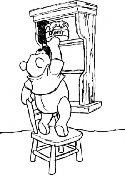 Taking The Honey   coloring page image