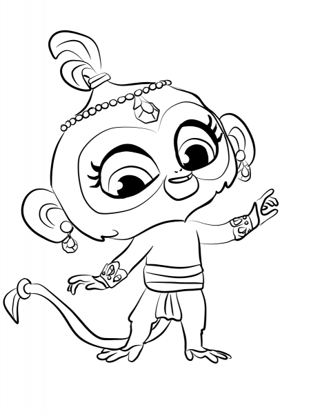 Tala from Shimmer and Shine coloring page image