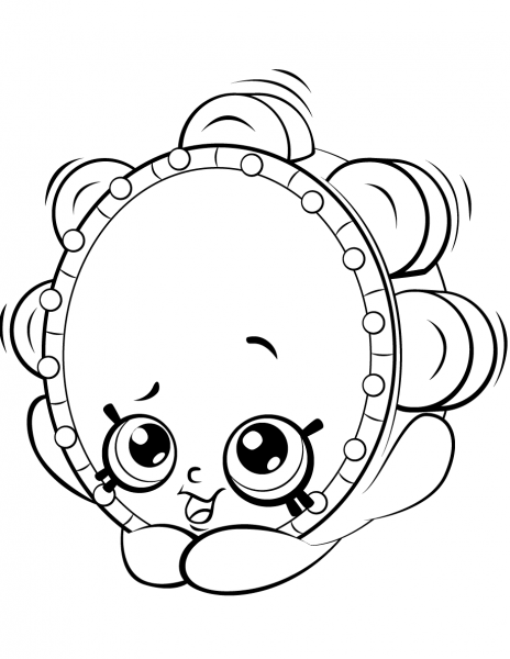 Tammy Tambourine Shopkin coloring page image