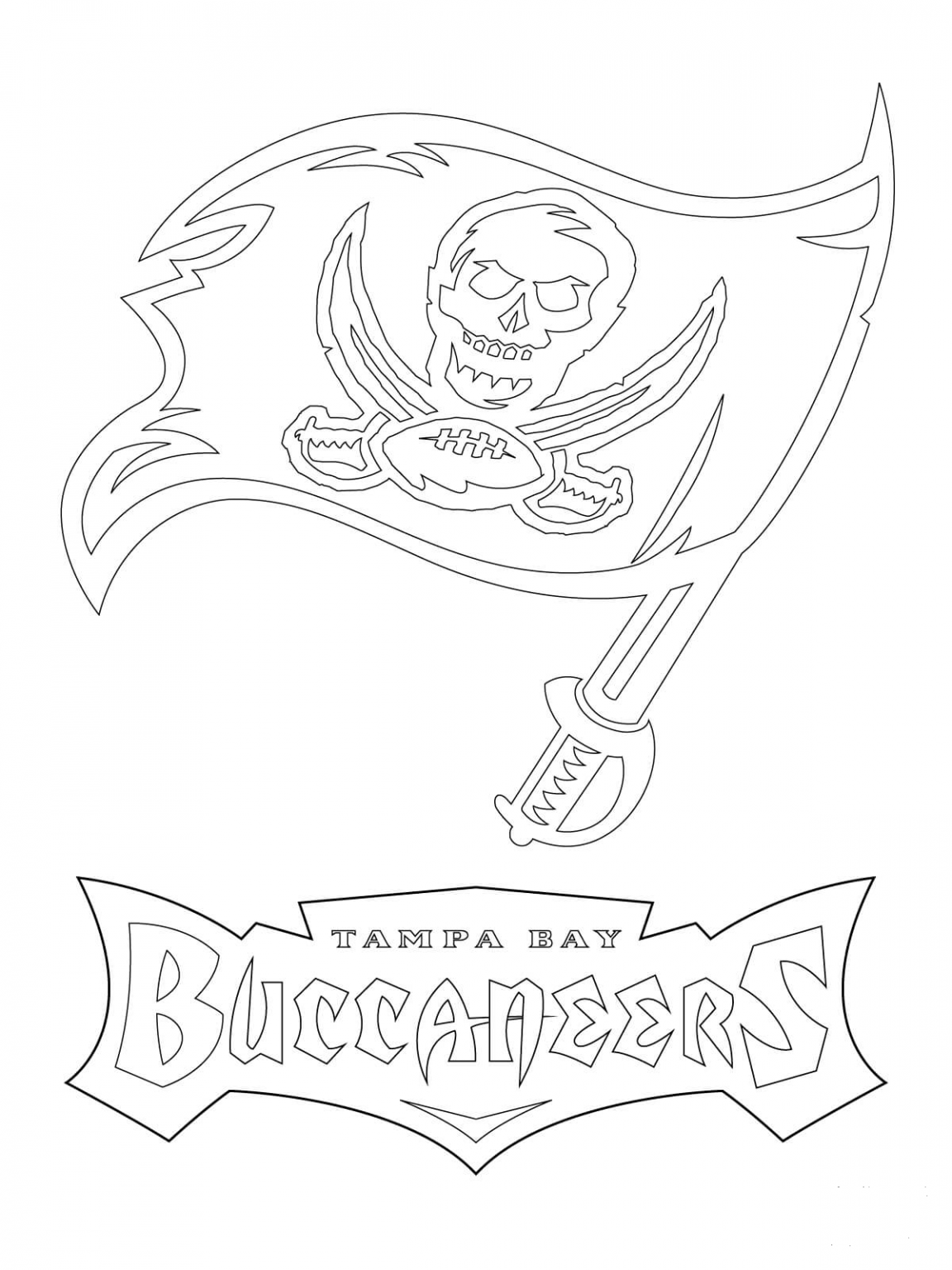 Tampa Bay Buccaneers Logo coloring page - ColouringPages