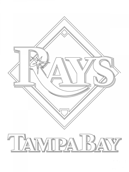 Tampa Bay Rays Logo  coloring page image