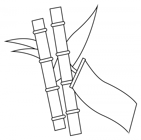 Tanabata Tree coloring page image