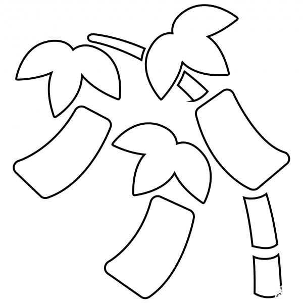 Tanabata Tree Emoji coloring page image