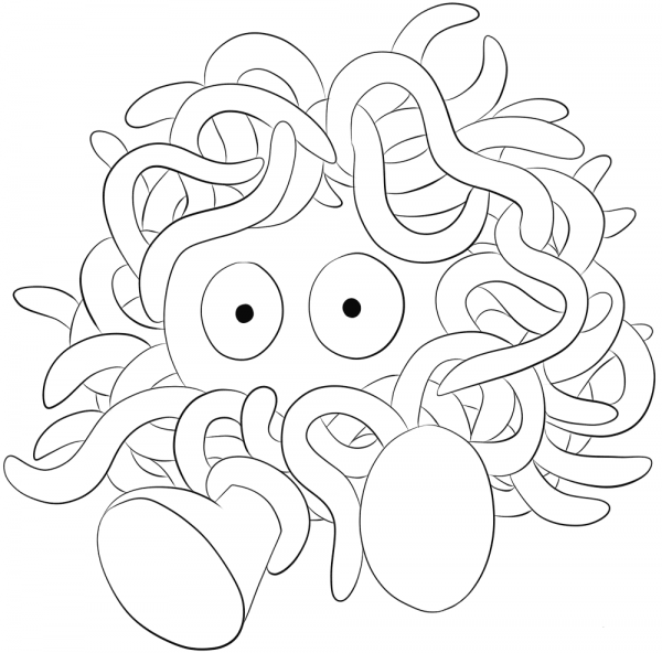 Tangela coloring page image