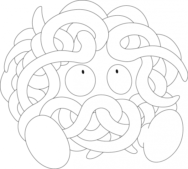 Tangela Pokemon coloring page image