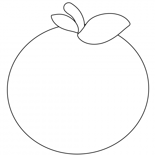 Tangerine Emoji coloring page image