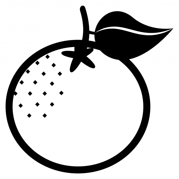 Tangerine Emoji coloring page image