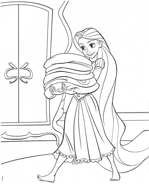 Tangled Rapunzel coloring page image