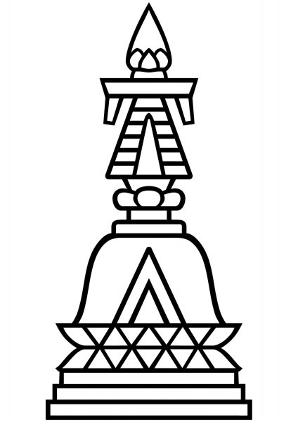 Tangut Choten Symbol coloring page image
