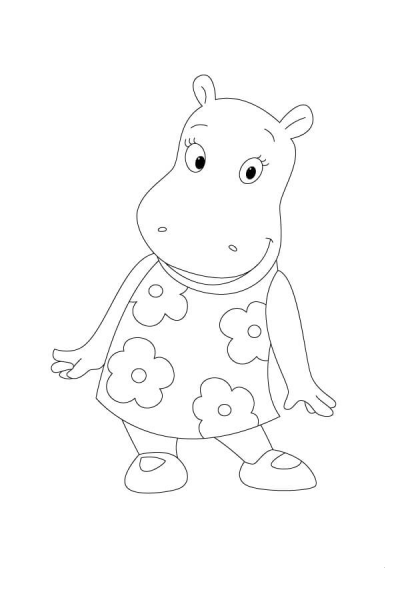 Tasha Is Happy To See You coloring page image