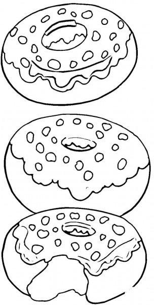 Tasty Donuts coloring page image