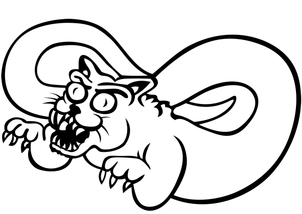 Tatzelwurm coloring page image