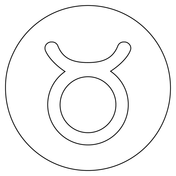 Taurus Emoji coloring page image