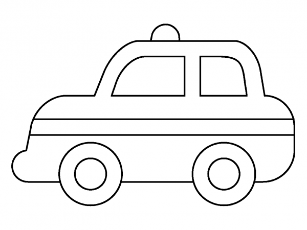 Taxi Emoji coloring page image