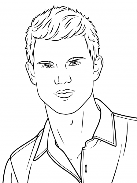 Taylor Lautner coloring page image