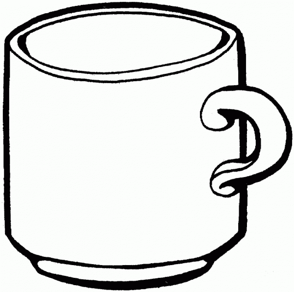 Tea Cup  coloring page image