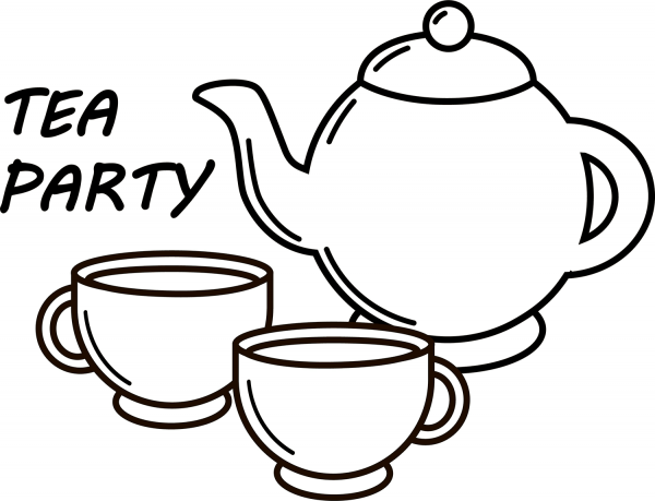Tea Party coloring page image