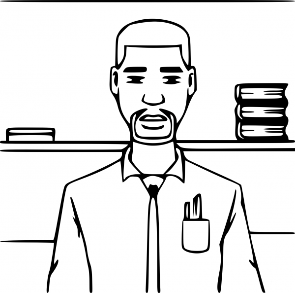 Teacher coloring page image