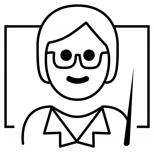 Teacher Emoji coloring page image