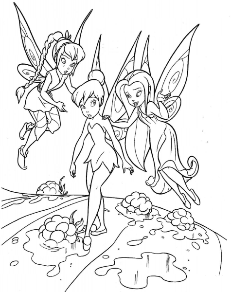 Teaching Tinkerbell  coloring page image