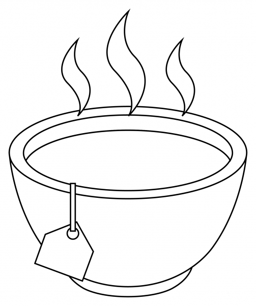 Teacup Without Handle coloring page image