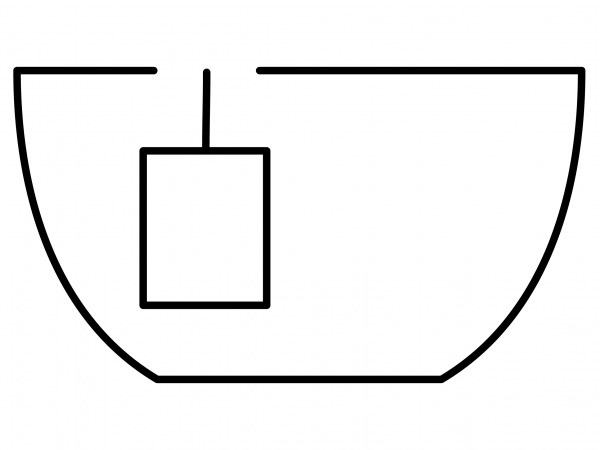 Teacup Without Handle Emoji coloring page image