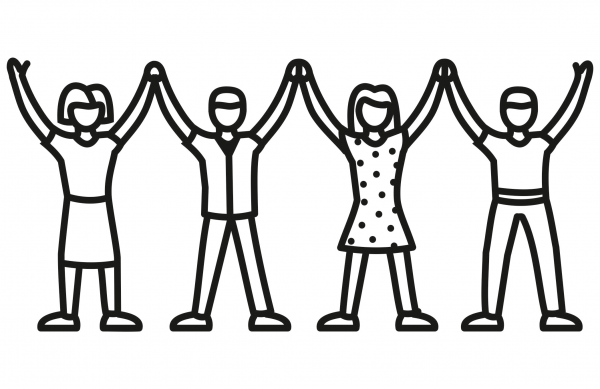 Team Huddle coloring page image