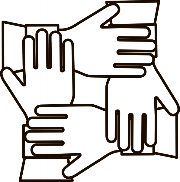 Teamwork coloring page image