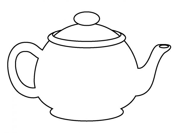 Teapot Emoji coloring page image