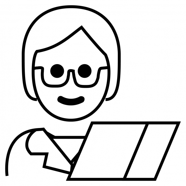 Technologist Emoji coloring page image