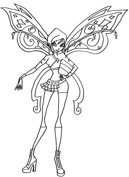 Tecna Believix coloring page image