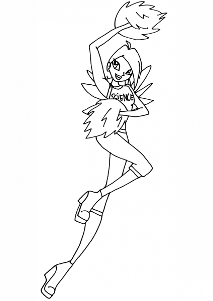 Tecna Cheerix coloring page image