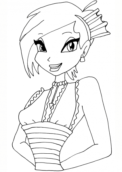 Tecna coloring page image