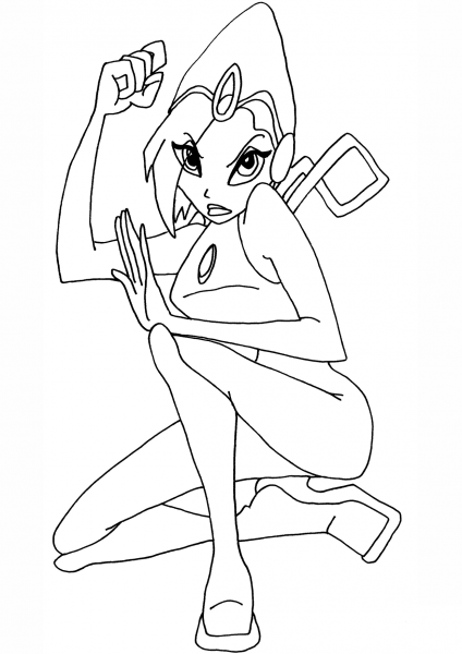 Tecna Fairy coloring page image