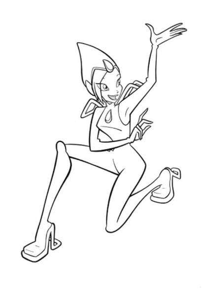 Tecna from Winx Girl  coloring page image