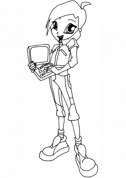 Tecna Kid coloring page image
