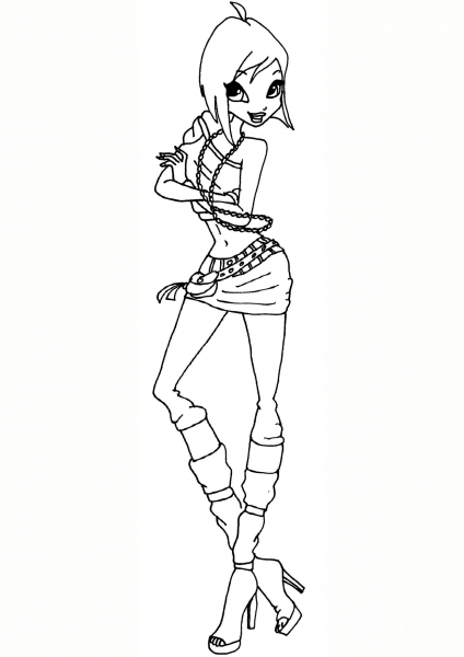 Tecna Season 5 coloring page image
