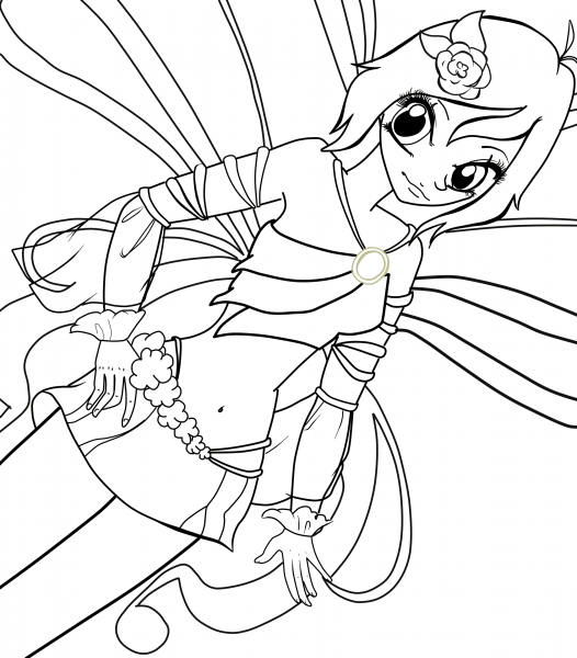 Tecna Sophix coloring page image