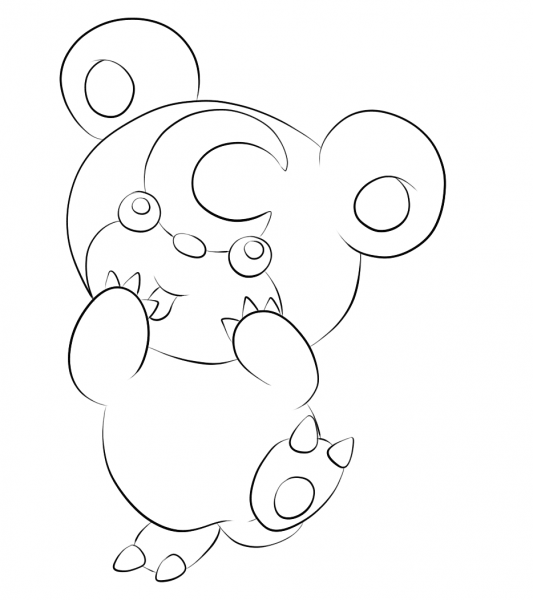 Teddiursa coloring page image