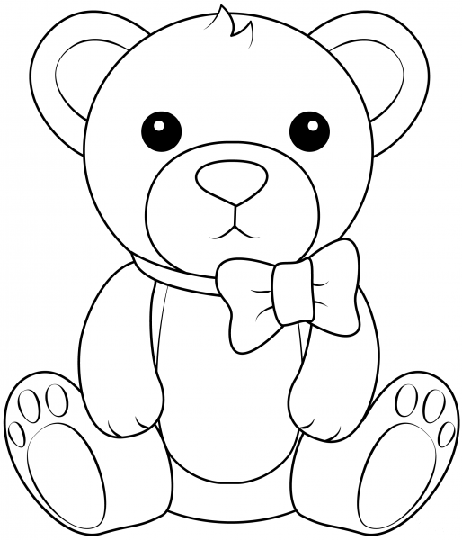 Teddy Bear coloring page image
