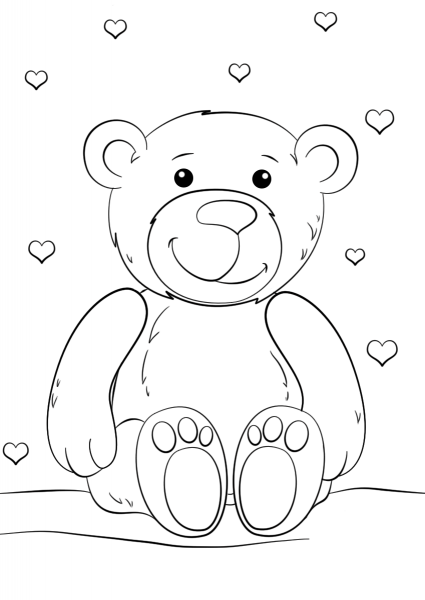Teddy Bear coloring page image
