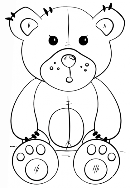 Teddy Bear coloring page image