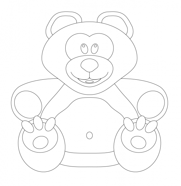 Teddy Bear coloring page image
